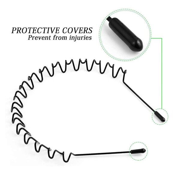 ⚡Men Z-New 1pcs Metal Fashion Unisex Wavy Outdoor Sport Simple Elastic Headbands - Picture 6 of 7